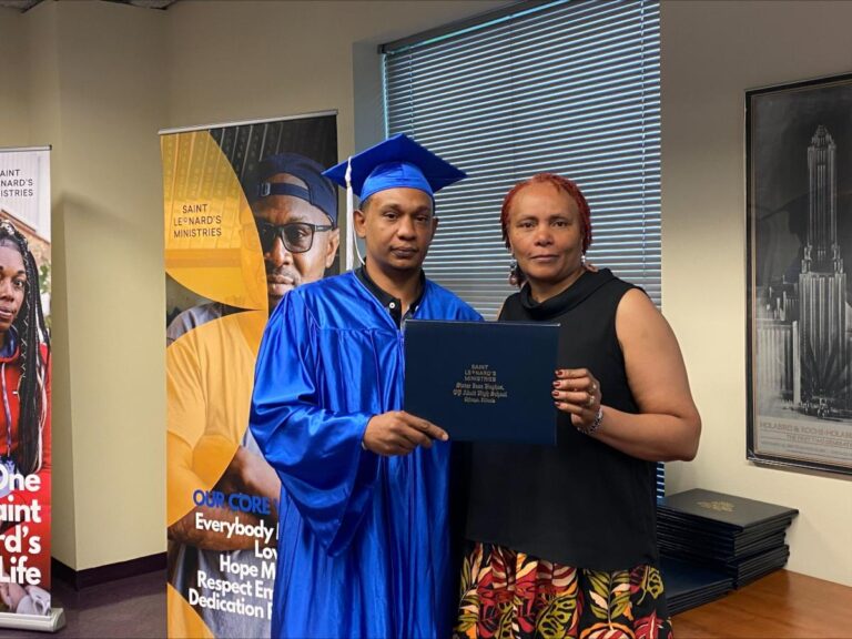 Father follows son’s footsteps to complete high school