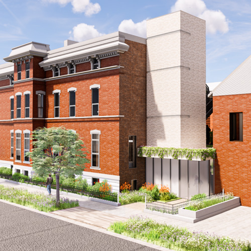 Rendering of the new Saint Leonard's Ministries building
